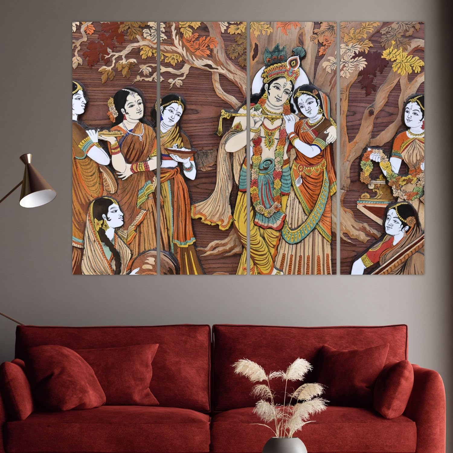 inep-b0cgjjrj26-krishna-tastic-divine-love-framed-wall-art-quartet-showcasing-four-vibrant-radha-krishna-panels-in-a-modern-living-room..jpg